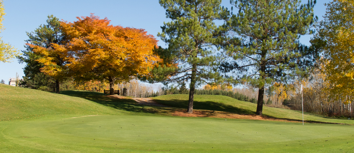 golf course with fall colors